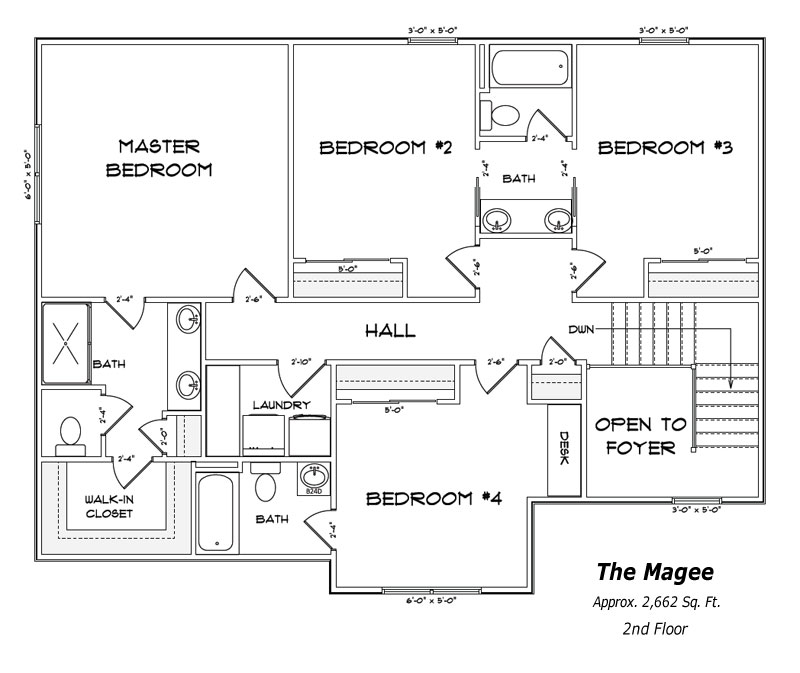 The Magee 2nd Floor Plan