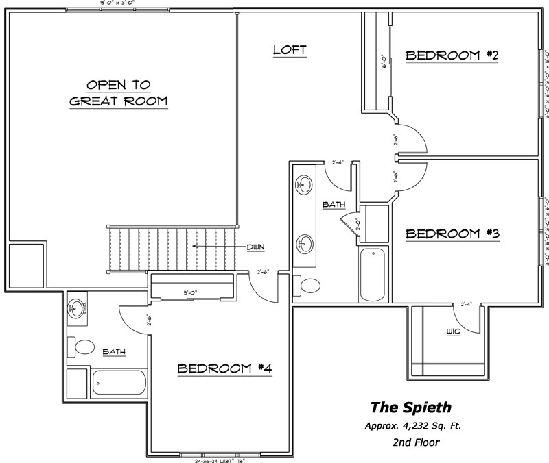 The Spieth 2nd Floor Plan